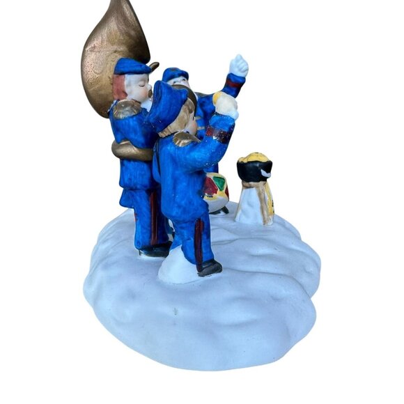 Porcelain Band Conductor Puppy Figurine Please Give Christmas Four Star Intl - Picture 4 of 12